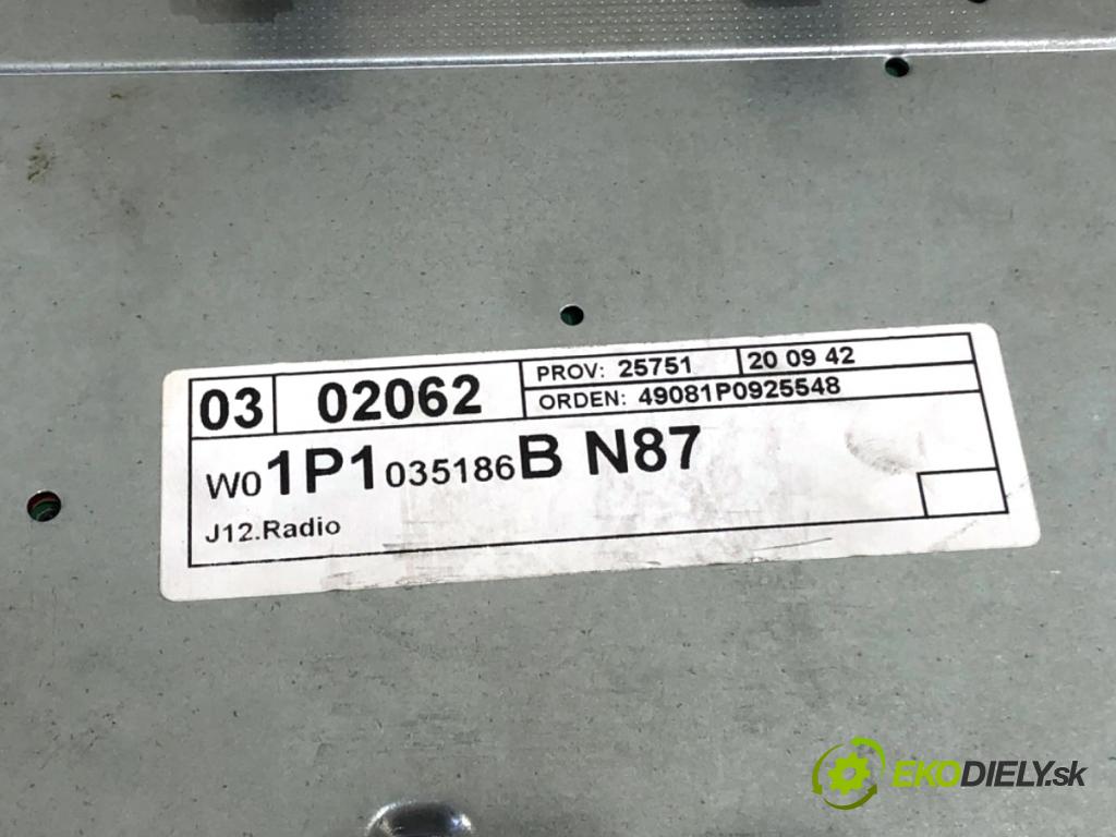 SEAT LEON II liftback 2008 75 kW 1.6 1595 RADIO 1P1035186B (Audio zariadenie)