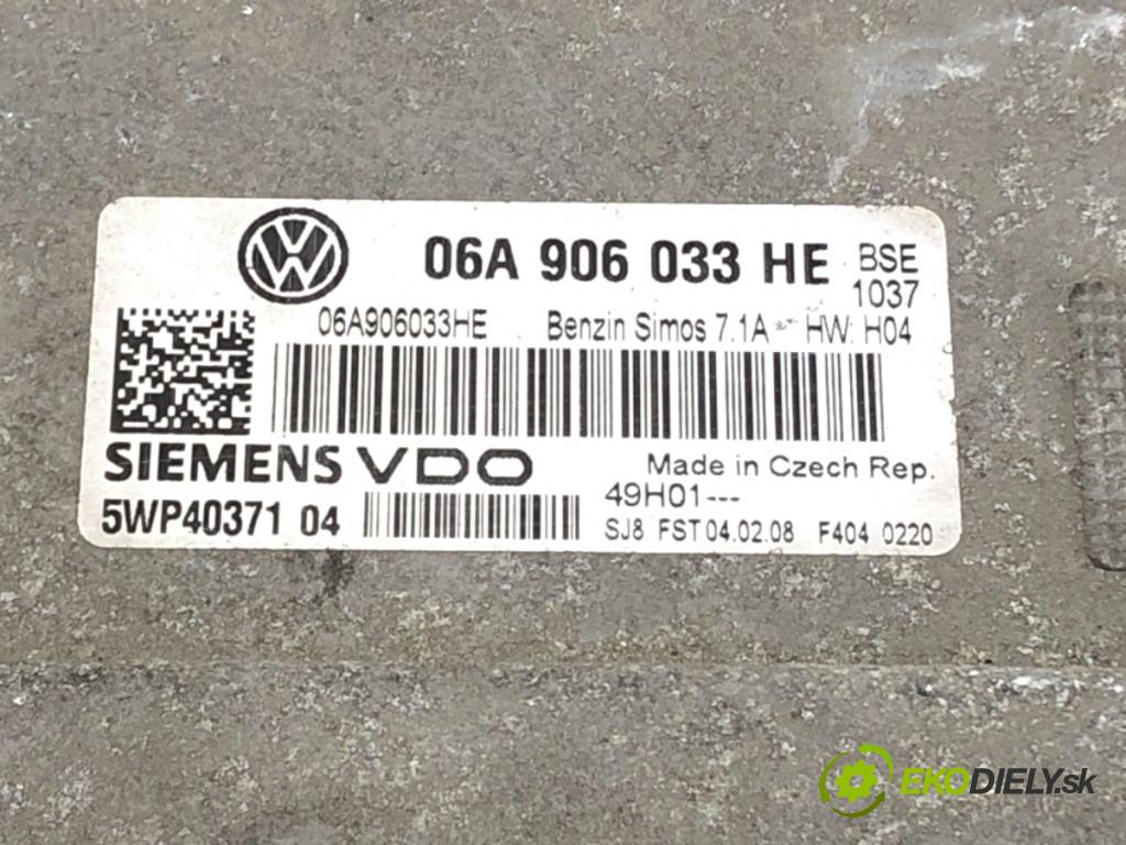 SEAT LEON II liftback 2008 75 kW 1.6 1595 riadiaca jednotka Motor 06A906033HE (Riadiaca jednotka)