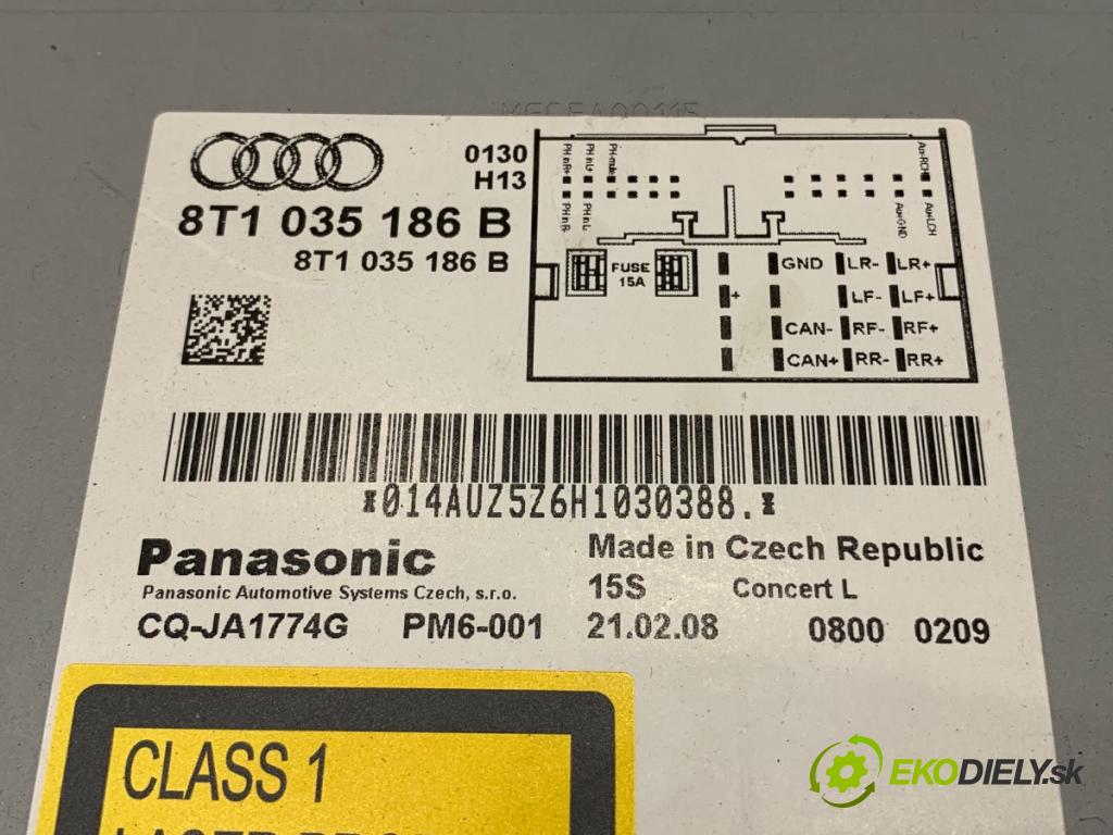AUDI A4 B8 sedan 2008 118 kW 1.8 TFSI 1798 RADIO 8T1035186B (Audio zariadenie)