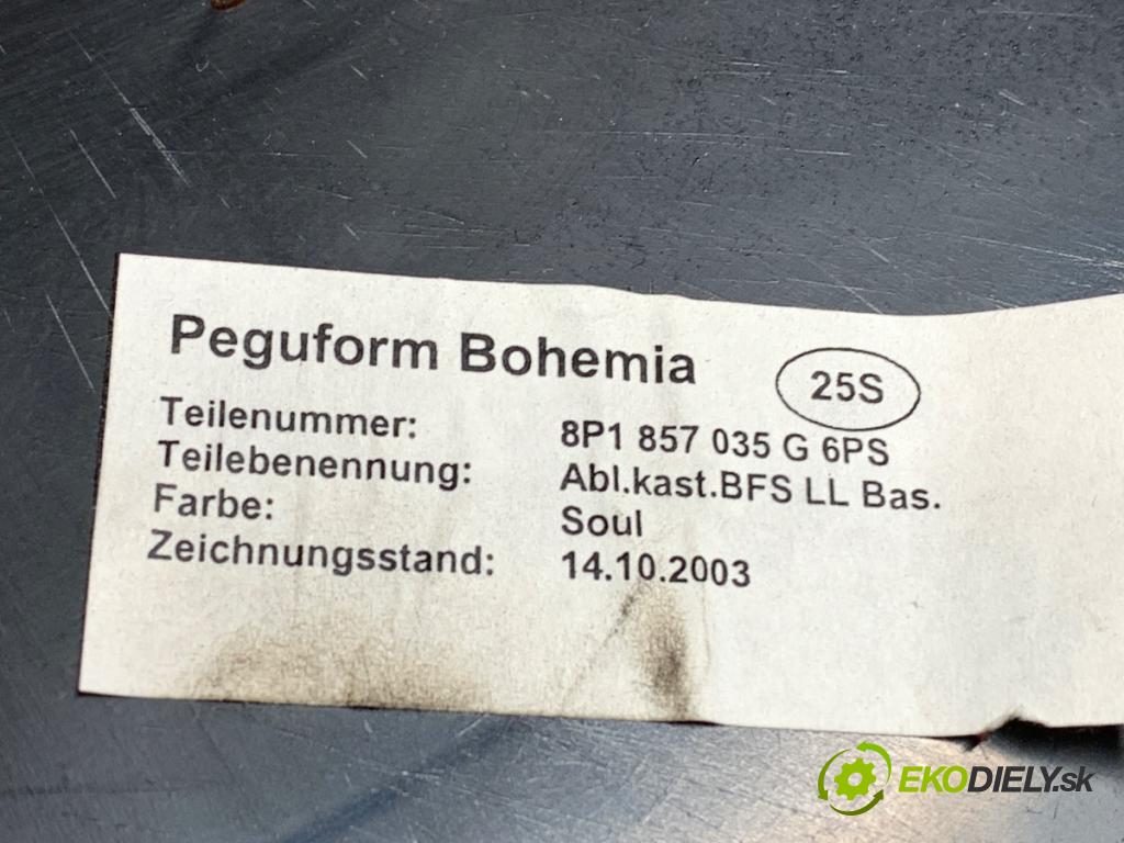 AUDI A3 8P liftback 2005 75 kW 1.6 1595 Priehradka, kastlík spolujazdca  (Priehradka (kastlík))