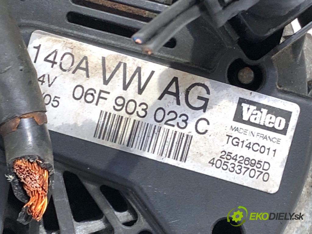 AUDI A3 8P liftback 2005 75 kW 1.6 1595 Alternátor 06F903023C (Alternátor)