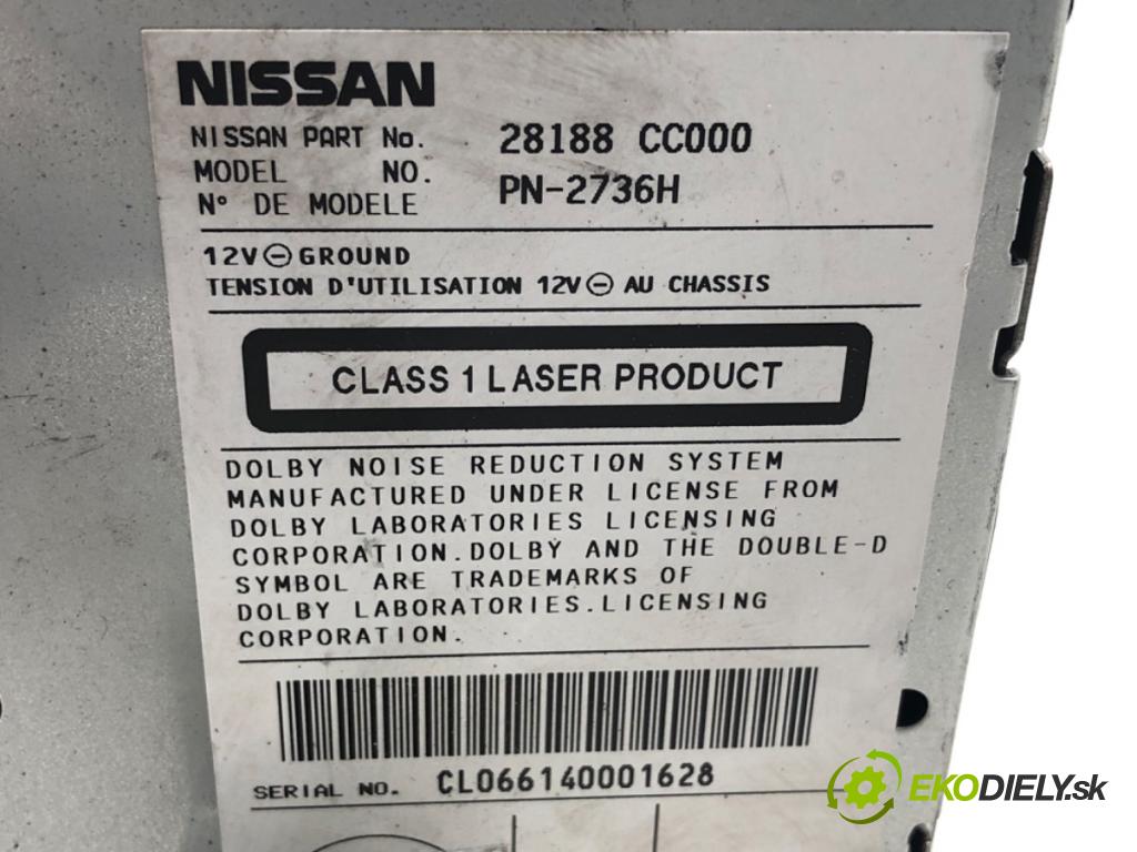 NISSAN MURANO Z50 SUV 2005 172 kW 3.5 3498 RADIO 28188-CC000 (Audio zařízení)