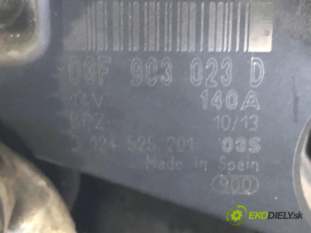 SKODA RAPID liftback 2013 77 kW 1.2 TSI 1197 Alternátor 03F903023D (Alternátor)