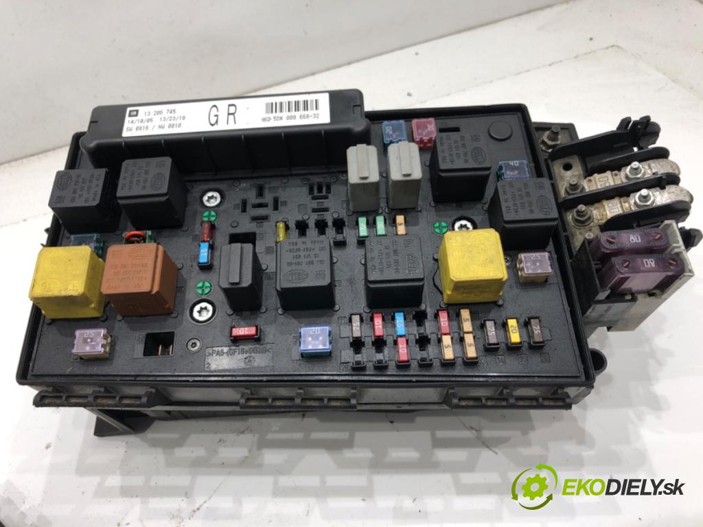 OPEL ZAFIRA B Nadwozie pełne/minivan 2005 88 kW 1.9 CDTI VAN (M75) 1910 skříňka poistková  (Pojistková skříňka)