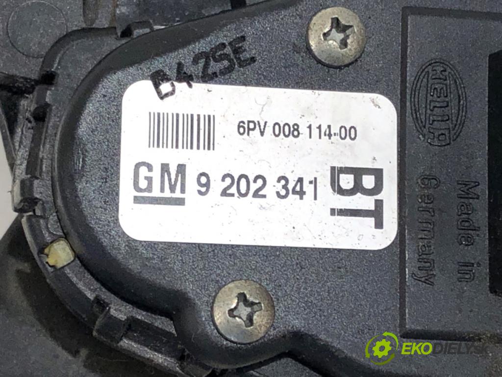 OPEL ZAFIRA B Nadwozie pełne/minivan 2005 88 kW 1.9 CDTI VAN (M75) 1910 Potenciometer plynu 9202341 (Potenciometer plynového pedálu)