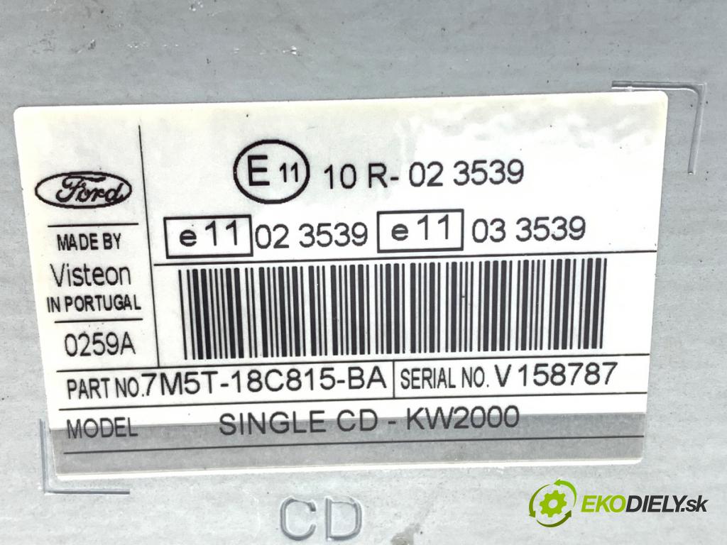 FORD FOCUS II Kombi 2007 80 kW 1.6 TDCi 1560 RADIO 7M5T-18C815-BA (Audio zariadenie)