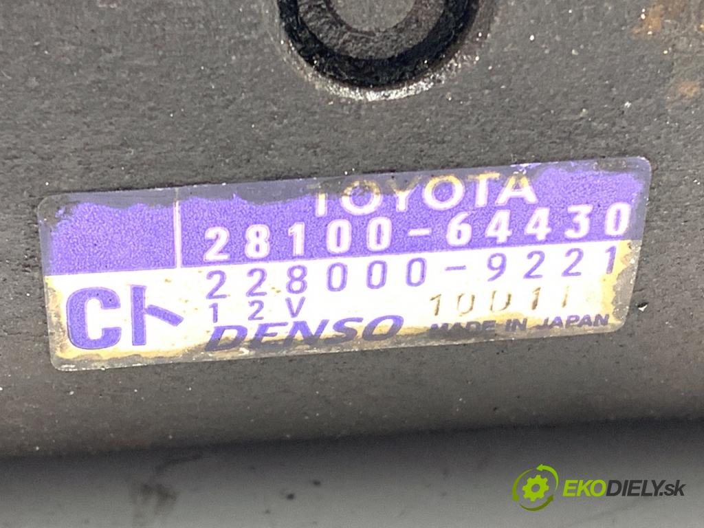 TOYOTA RAV 4 II SUV 2002 85 kW 2.0 D 4WD (CLA20_, CLA21_) 1995 startér 28100-64430 (Startér)