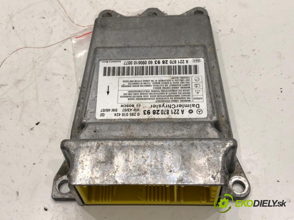 MERCEDES-BENZ W221 sedan 2010 220 kW S 400 Hybrid 3498 senzor airbag A2218702893 (Snímač)