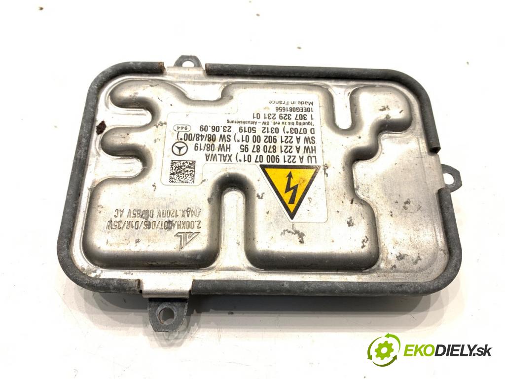 MERCEDES-BENZ W221 sedan 2010 220 kW S 400 Hybrid 3498 Menič XENON A2219000701 (Riadiaca jednotka xenónu)