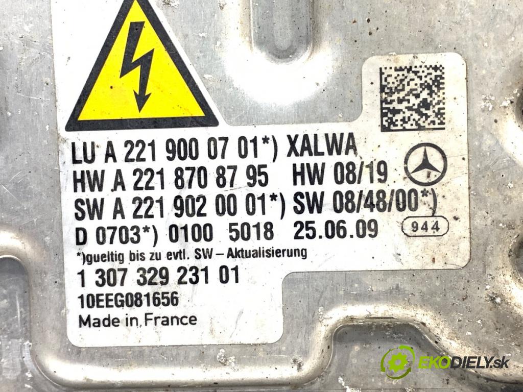 MERCEDES-BENZ W221 sedan 2010 220 kW S 400 Hybrid 3498 Menič XENON A2219000701 (Riadiaca jednotka xenónu)