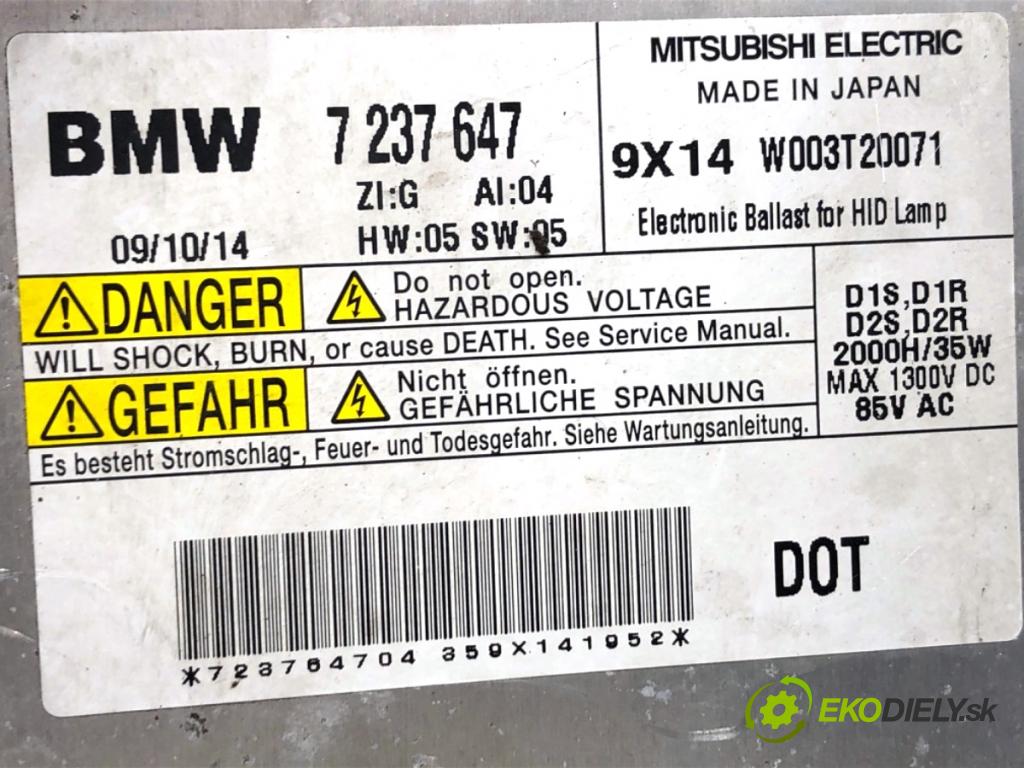 BMW F01 sedan 2008 180 kW 730 d 2993 Menič XENON 7237647 (Riadiaca jednotka xenónu)