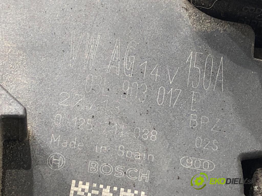 AUDI A4 B8 sedan 2013 110 kW 2.0 TDI 1968 Alternátor 03L903017E (Alternátor)