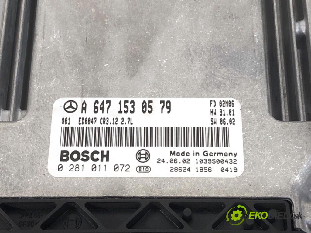 MERCEDES-BENZ W211 sedan 2002 130 kW E 270 CDI (211.016) 2685 riadiaca jednotka Motor A6471530579 (Riadiaca jednotka)