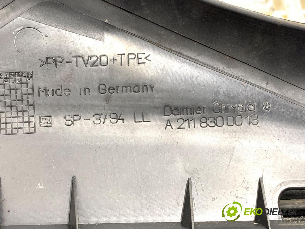 MERCEDES-BENZ W211 sedan 2002 130 kW E 270 CDI (211.016) 2685 Torpédo, plast pod čelné okno A2118300013 (Torpédo (plast pod čelným sklom))