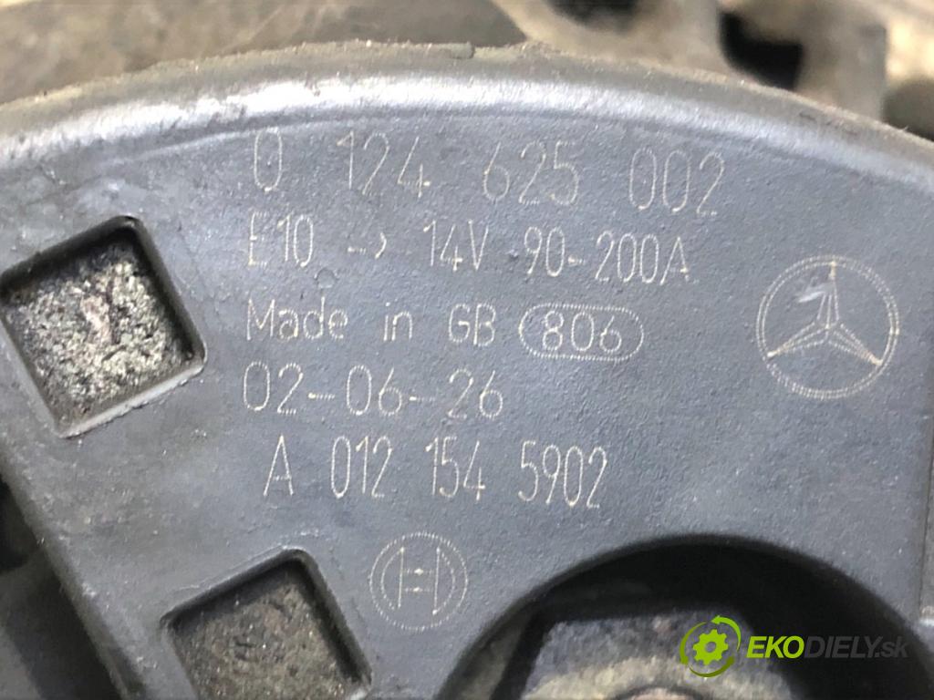 MERCEDES-BENZ W211 sedan 2002 130 kW E 270 CDI (211.016) 2685 Alternátor 0124625002 (Alternátor)