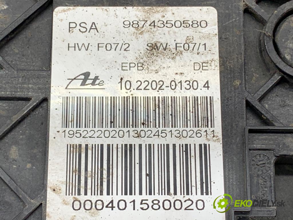 PEUGEOT 508 SW I Kombi 2011 120 kW 2.0 HDi 1997 BRZDA: ručný elektrický 9874350580 (Ručná brzda)