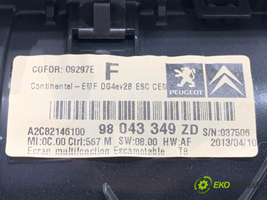 PEUGEOT 3008 nadwozie wielkoprzestrzenne (MPV) 2013 120 kW 2.0 HDi Hybrid4 1997 Dislpej 98043349ZD (Prístrojová doska)