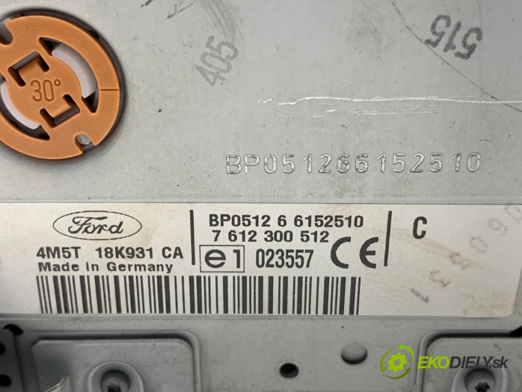 FORD FOCUS C-MAX nadwozie wielkoprzestrzenne (MPV) 2004 80 kW 1.6 TDCi 1560 RADIO 4M5T18K931CA (Audio zariadenie)