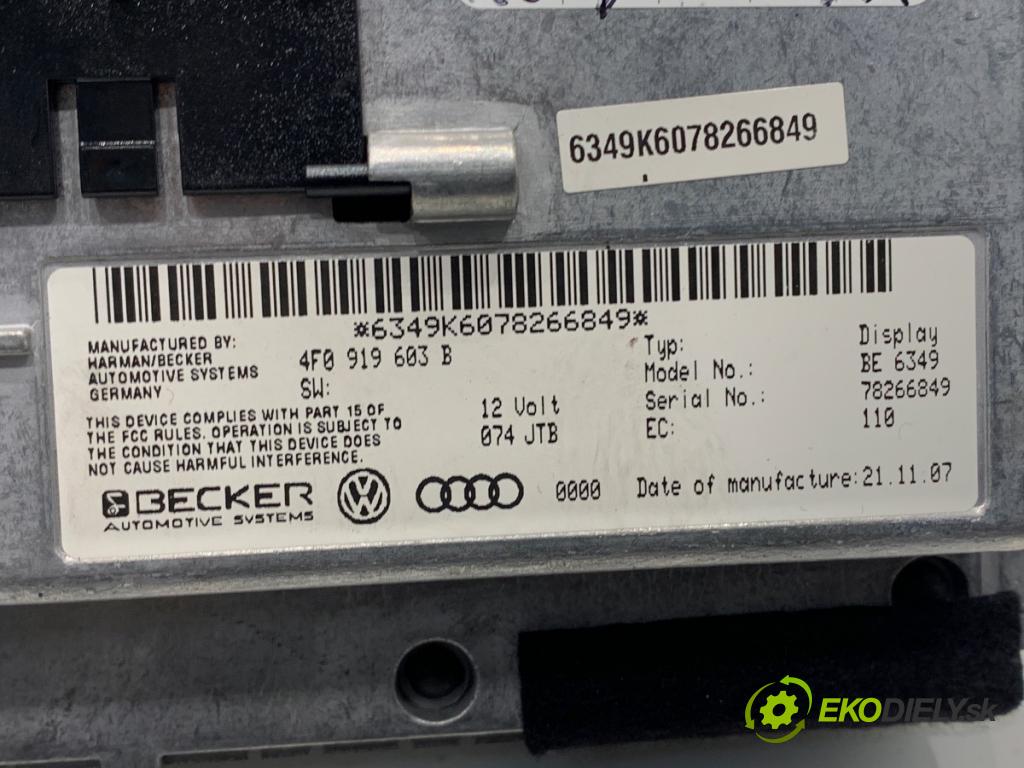 AUDI A6 C6 Kombi 2007 103 kW 2.0 TDI 1968 Dislpej 4F0919603B (Prístrojová doska)