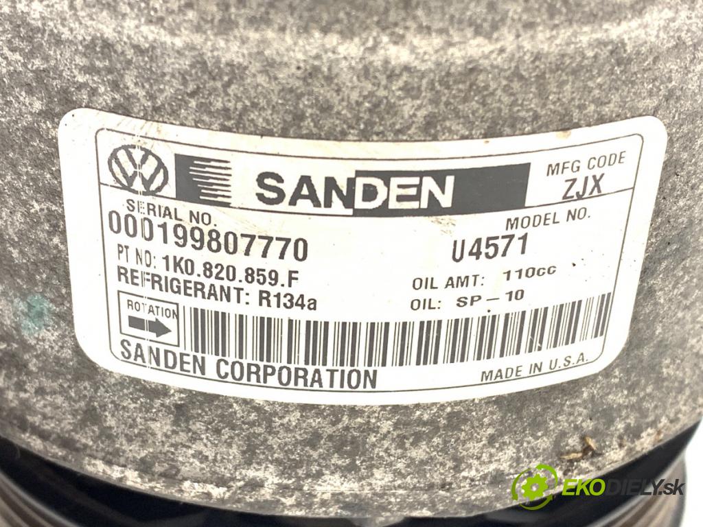 VW GOLF V Kombi 2007 77 kW 1.9 TDI 1896 Kompresor klimatizácie 1K0820859F (Kompresor klimatizácie)