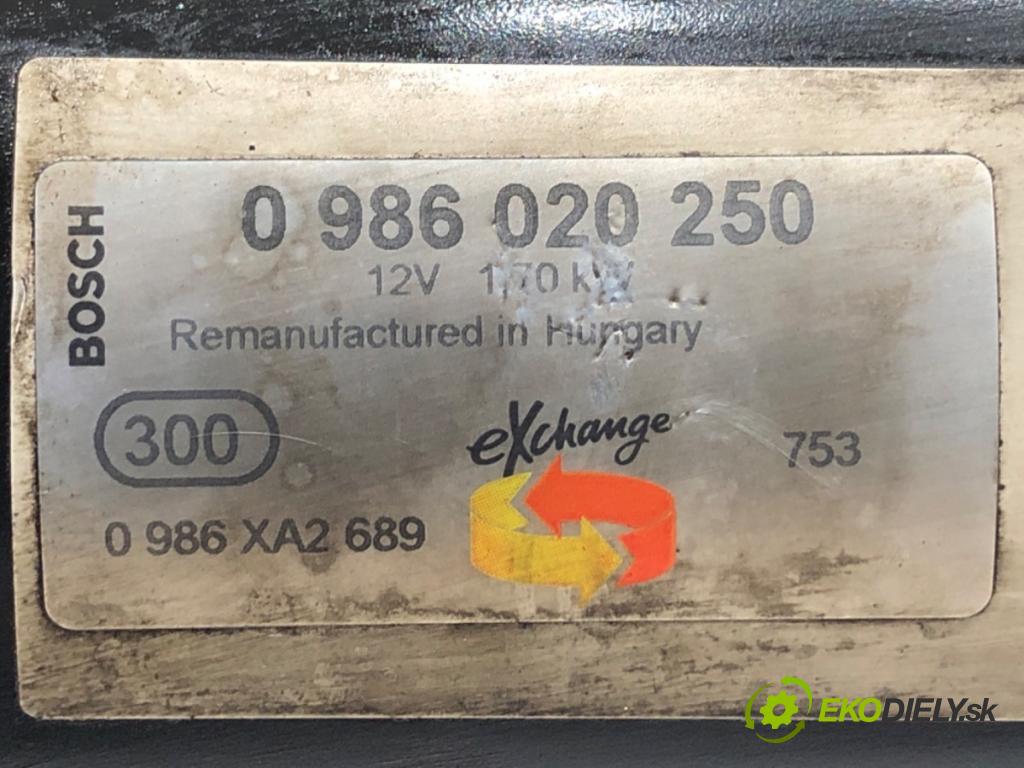 VW GOLF V Kombi 2007 77 kW 1.9 TDI 1896 Štartér 0986020250 (Štartér)