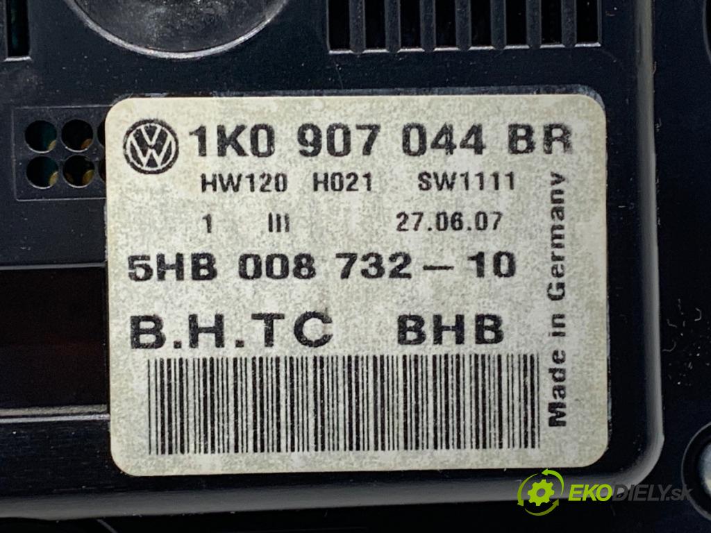 VW GOLF V Kombi 2007 77 kW 1.9 TDI 1896 Panel ovládania kúrenia 1K0907044BR (Prepínacie páčky pod volantom)