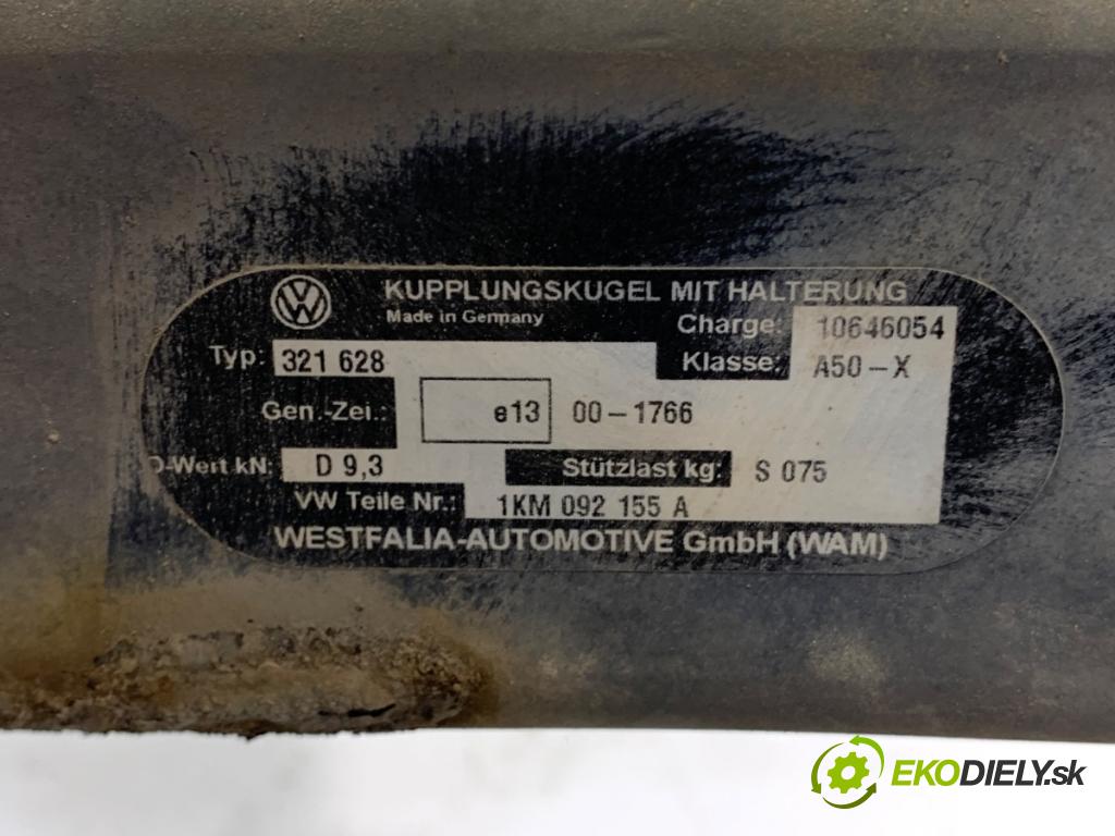 VW GOLF V Kombi 2007 77 kW 1.9 TDI 1896 Hák ťažné zariadenie 1KM092155A (Ťažné zariadenie)