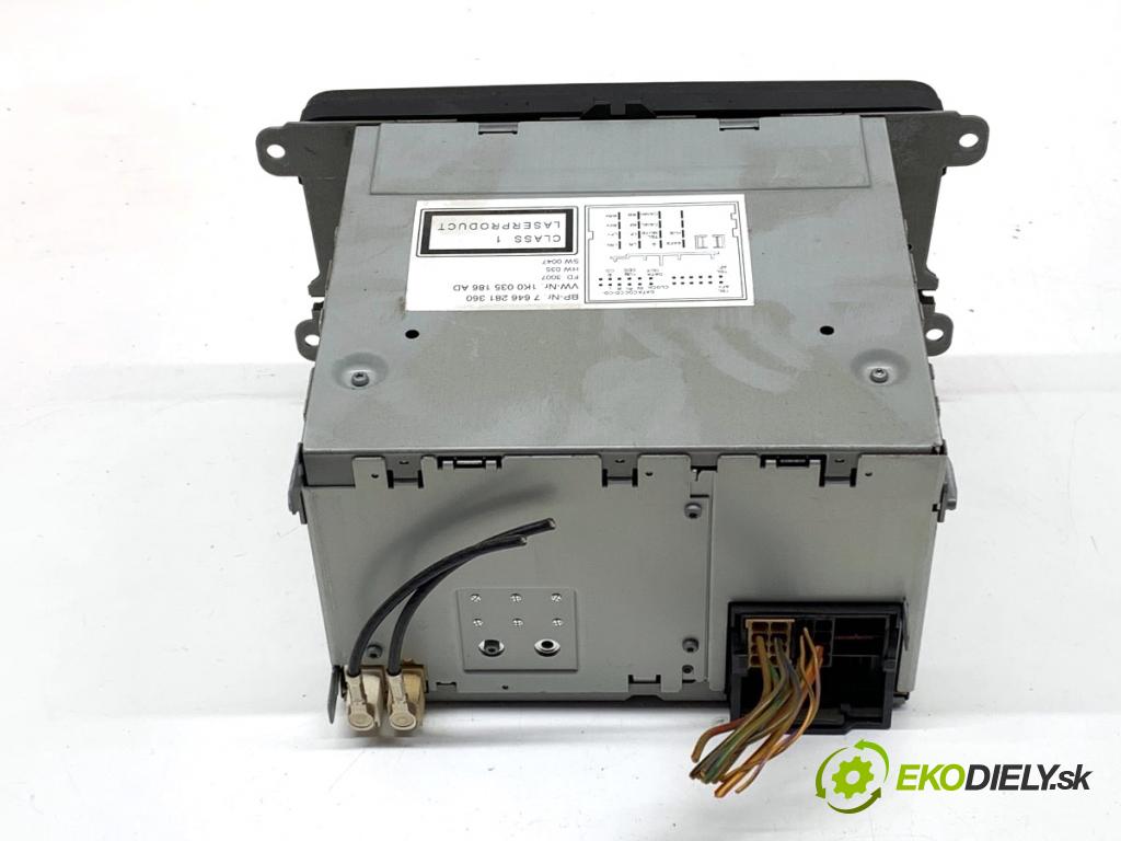 VW GOLF V Kombi 2007 75 kW 1.6 1595 RADIO 1K0035186AD (Audio zariadenie)