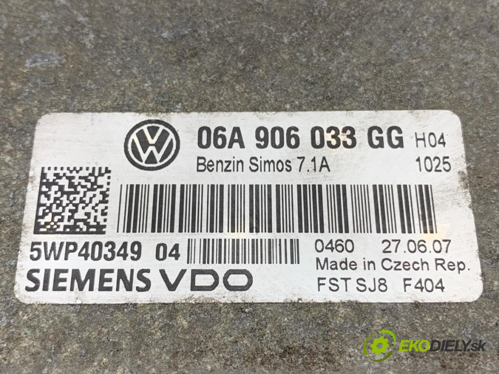 VW GOLF V Kombi 2007 75 kW 1.6 1595 riadiaca jednotka Motor 06A906033GG (Riadiaca jednotka)