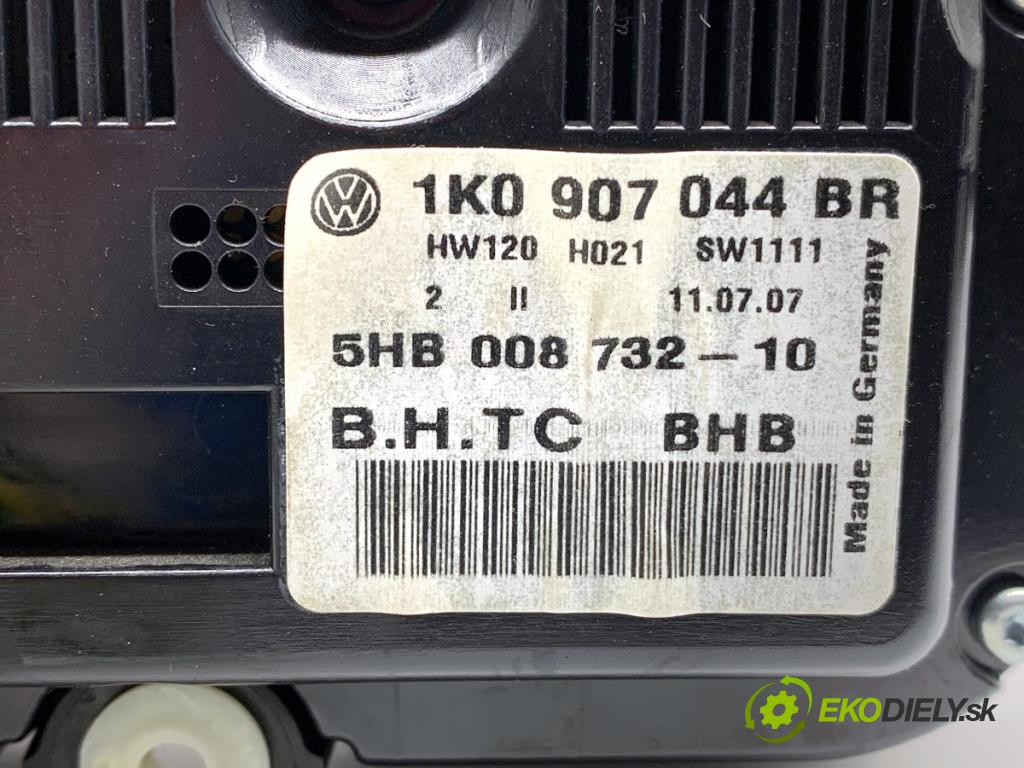 VW GOLF V Kombi 2007 75 kW 1.6 1595 Panel ovládania kúrenia 1K0907044BR (Prepínacie páčky pod volantom)