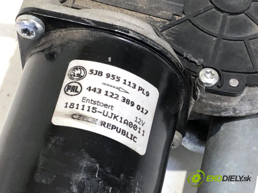 SKODA FABIA III liftback 2018 55 kW 1.0 999 Mechanizmus stieračov predný 5JB955113 (Motorček stieračov predný)