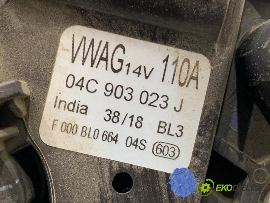 SKODA FABIA III liftback 2018 55 kW 1.0 999 Alternátor 04C903023J (Alternátor)