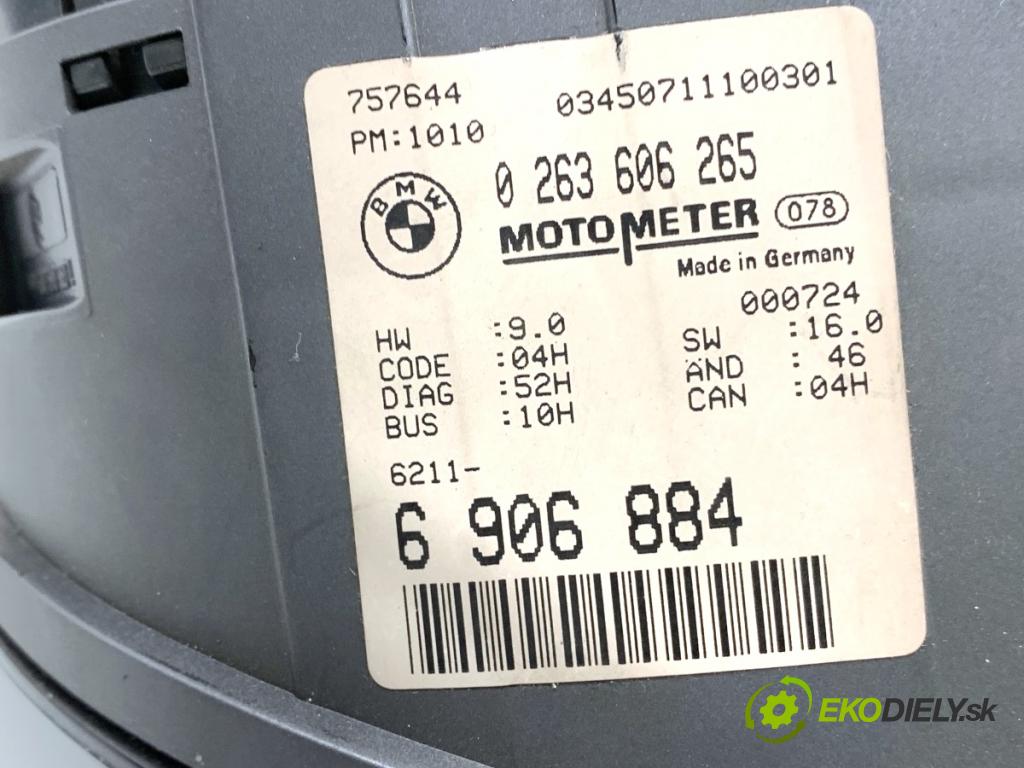 BMW E46 sedan 2000 100 kW 320 d 1951 Prístrojovka 6906884 (Prístrojová doska)