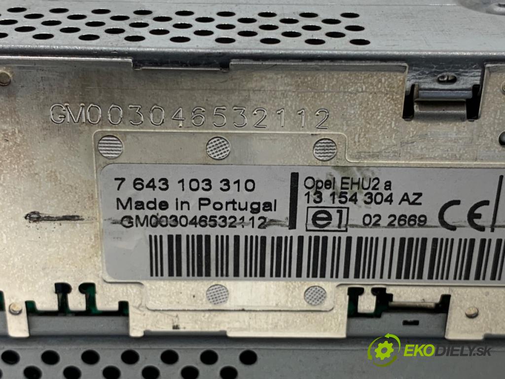 OPEL ASTRA H Kombi 2004 77 kW 1.6 (L35) 1598 RADIO 13154304AZ (Audio zariadenie)