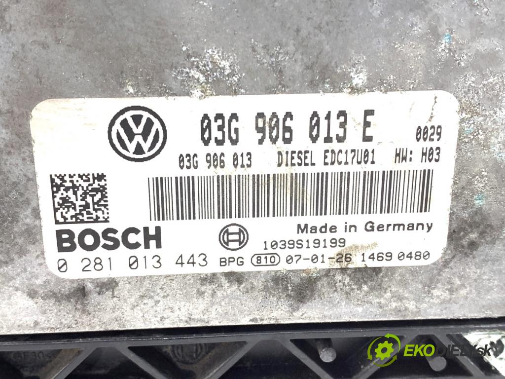 SKODA ROOMSTER nadwozie wielkoprzestrzenne (MPV) 2007 77 kW 1.9 TDI 1896 riadiaca jednotka Motor 03G906013E (Riadiaca jednotka)