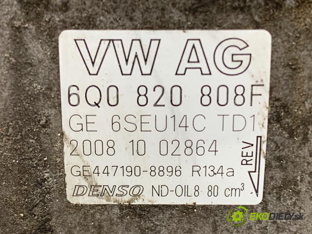 SKODA ROOMSTER nadwozie wielkoprzestrzenne (MPV) 2007 77 kW 1.9 TDI 1896 Kompresor klimatizácie 6Q0820808F (Kompresor klimatizácie)