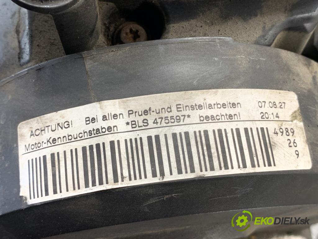 SKODA ROOMSTER nadwozie wielkoprzestrzenne (MPV) 2007 77 kW 1.9 TDI 1896 motor BLS (Motor)