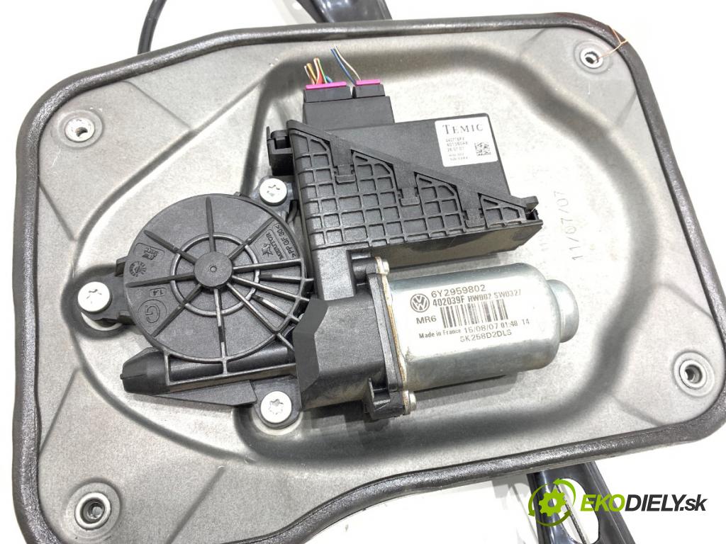 SKODA ROOMSTER nadwozie wielkoprzestrzenne (MPV) 2007 77 kW 1.9 TDI 1896 mechanismus okna levý přední část 6Y2959802