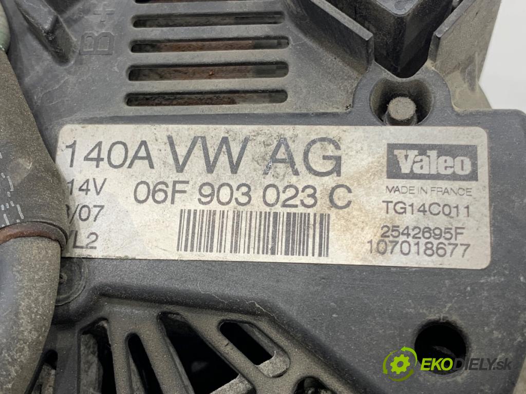 VW GOLF V liftback 2007 77 kW 1.9 TDI 1896 Alternátor 06F903023C (Alternátor)