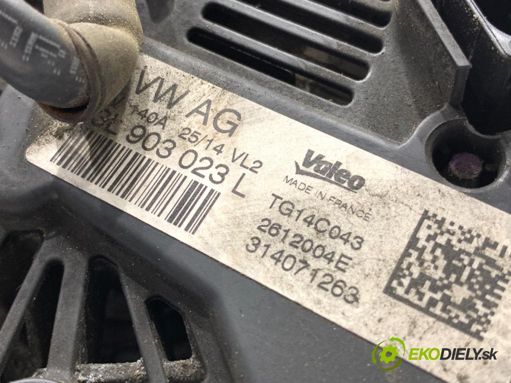 SKODA OCTAVIA III Kombi 2015 77 kW 1.6 TDI 1598 Alternátor 03L903023L (Alternátor)