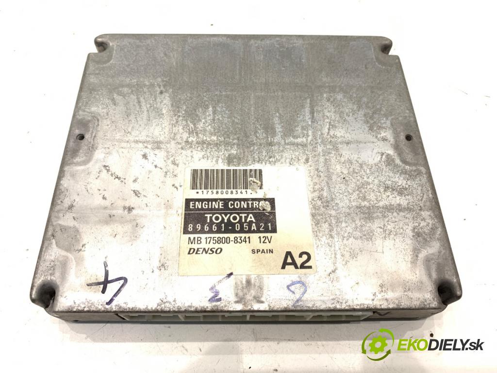 TOYOTA AVENSIS T25 sedan 2007 93 kW 2.0 D-4D (ADT250_) 1998 riadiaca jednotka Motor 89661-05A21 (Riadiaca jednotka)