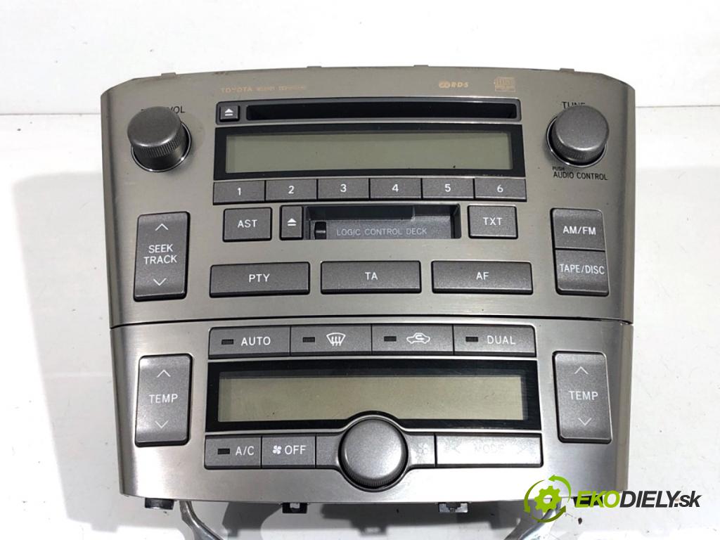 TOYOTA AVENSIS T25 sedan 2004 95 kW 1.8 (ZZT251_) 1794 RADIO 86120-05080 (Audio zariadenie)