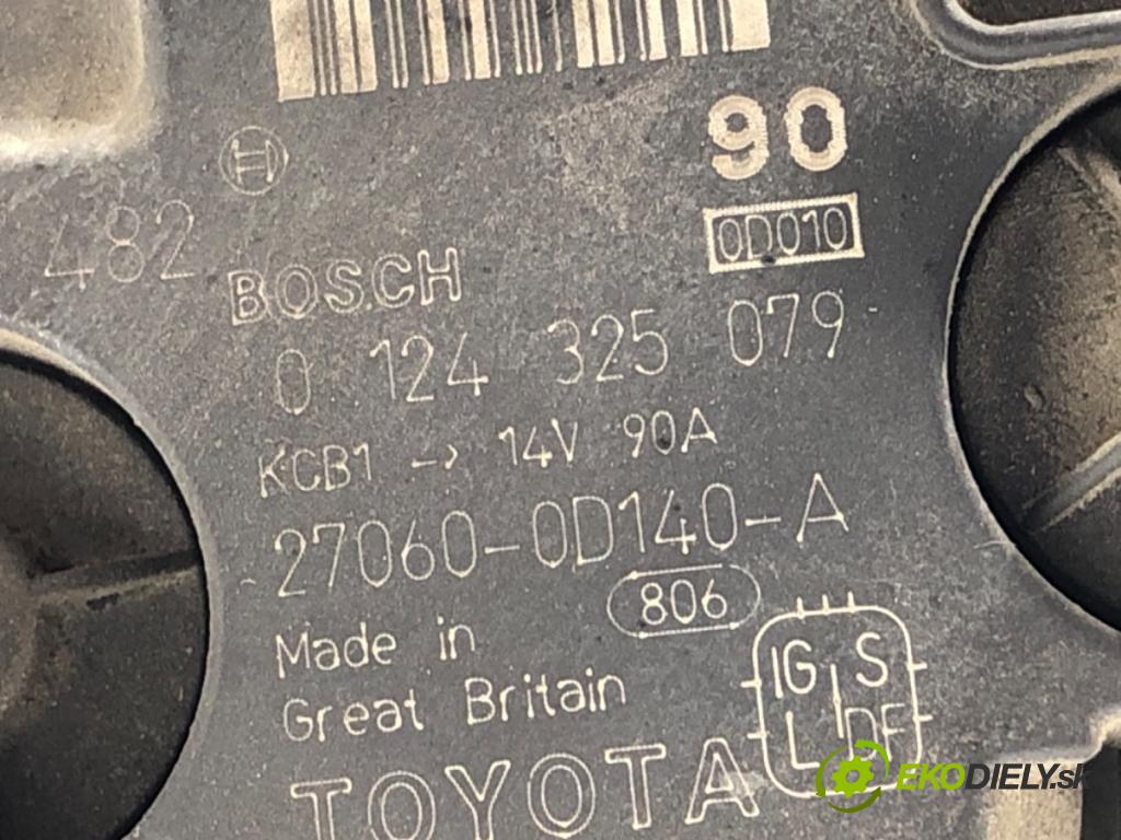 TOYOTA AVENSIS T25 sedan 2004 95 kW 1.8 (ZZT251_) 1794 Alternátor 27060-0D140-A (Alternátor)