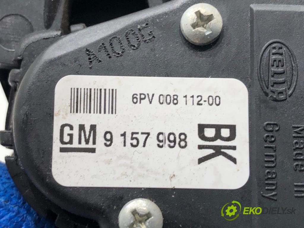 OPEL ASTRA H liftback 2010 85 kW 1.6 (L48) 1598 Potenciometer plynu 9157998 (Potenciometer plynového pedálu)