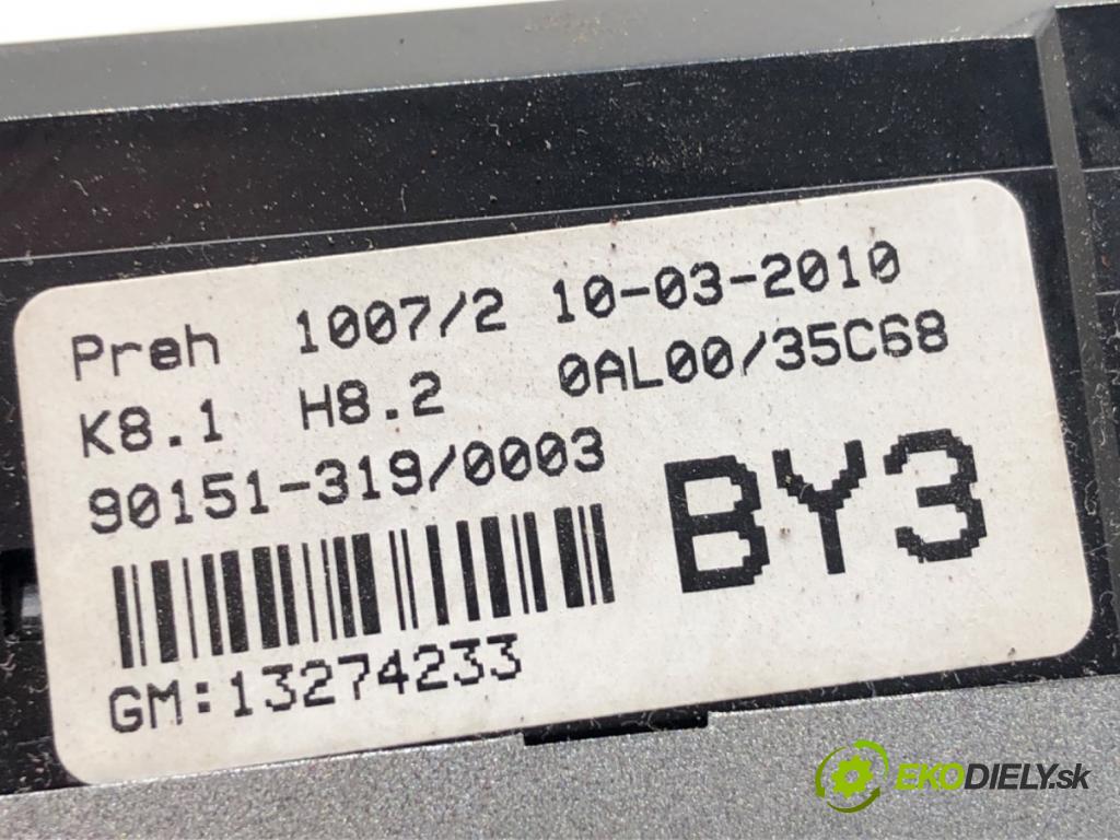 OPEL ASTRA H liftback 2010 85 kW 1.6 (L48) 1598 Panel ovládania kúrenia 13274233 (Prepínacie páčky pod volantom)