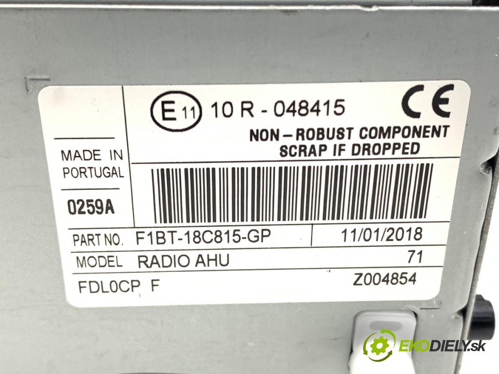 FORD FOCUS III Kombi 2018 70 kW 1.5 TDCi 1499 RADIO F1BT-18C815-GP (Audio zariadenie)