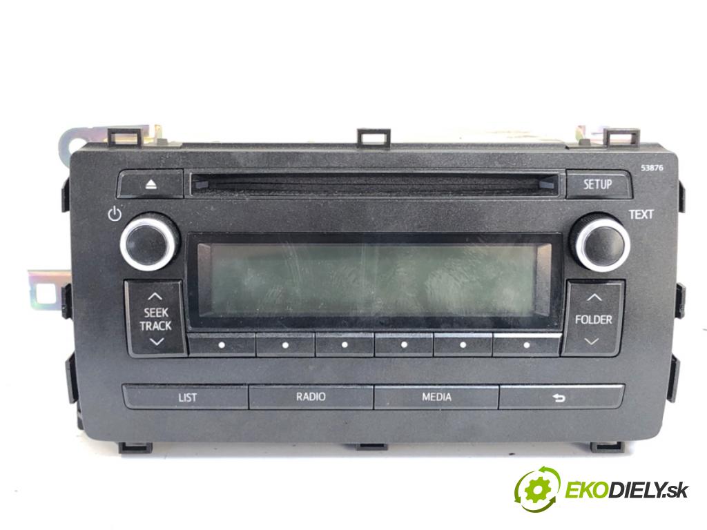 TOYOTA AURIS II Kombi 2014 97 kW 1.6 (ZRE185_) 1598 RADIO 86120-02880 (Audio zariadenie)