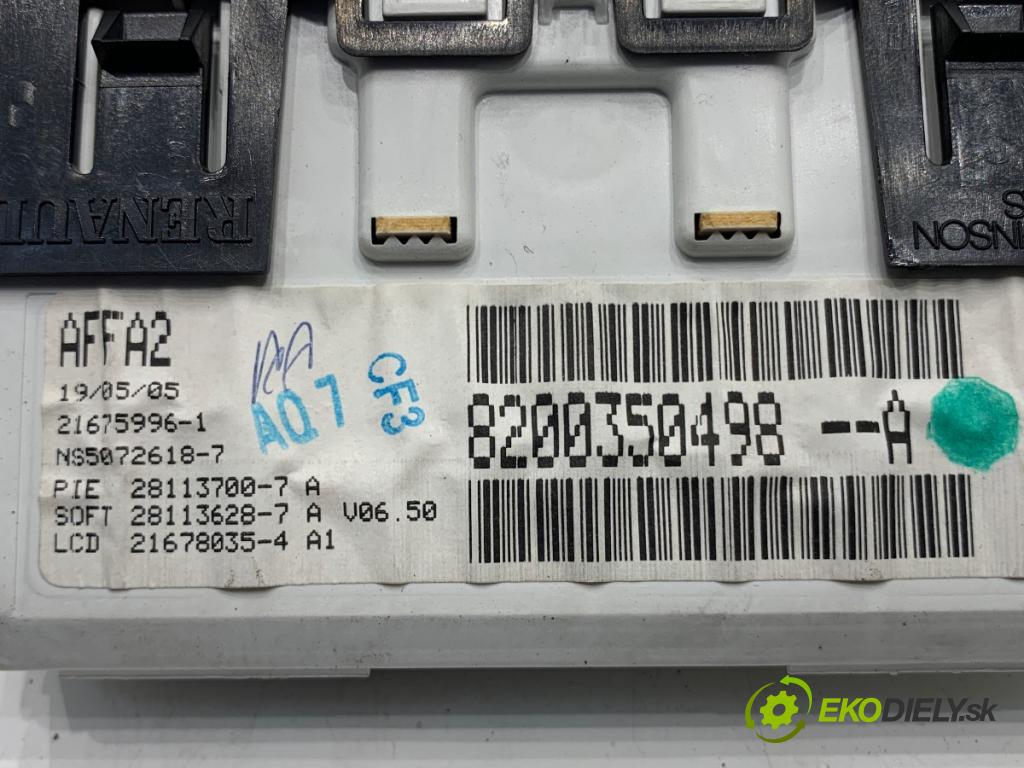 RENAULT MEGANE II liftback 2005 99 kW 2.0 16V (BM0U, CM0U) 1998 Dislpej 8200350498-A (Prístrojová doska)