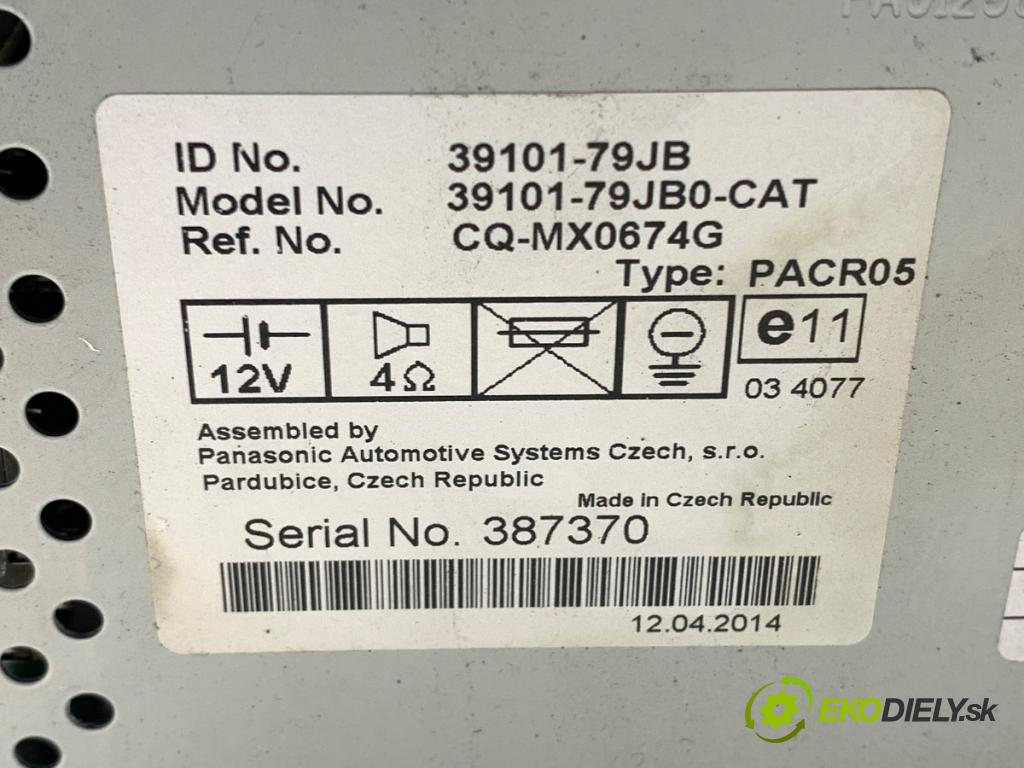 SUZUKI SX4 liftback 2014 88 kW 1.6 VVT 4x4 (RW 416) 1586 RADIO 39101-79JB (Audio zariadenie)