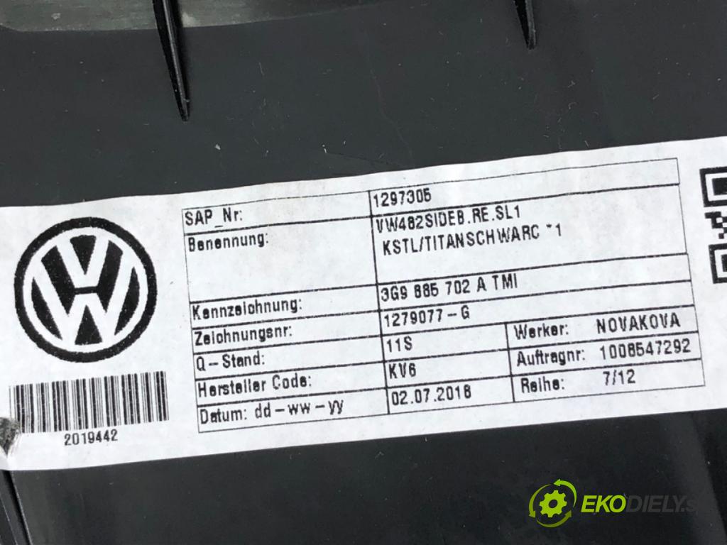 VW PASSAT B8 Kombi 2018 140 kW 2.0 TDI 4motion 1968 Sedadlo druhý rad
